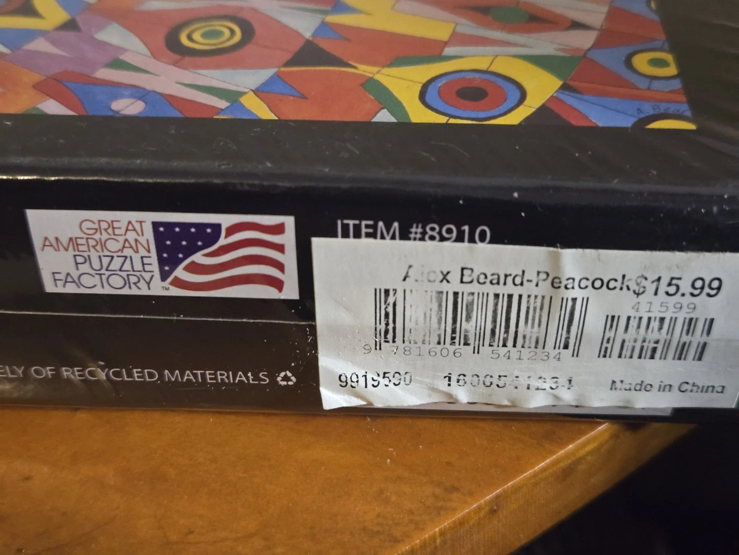 'PEACOCK" ALEX BEARD IMPOSSIBLE PUZZLES 560 PIECES 25"×17.5' #8910 NEW SEALED