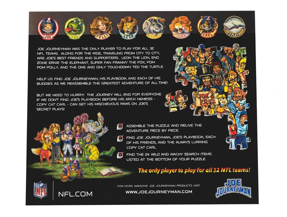 Pittsburgh Steelers 500 Piece NFL Search Adventure Puzzle - Joe Journeyman - New Sealed