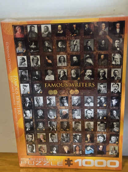 "FAMOUS WRITERS" EUROGRAPHICS 1000 PC PUZZLE FEATURING THE GREATEST AUTHORS  NEW