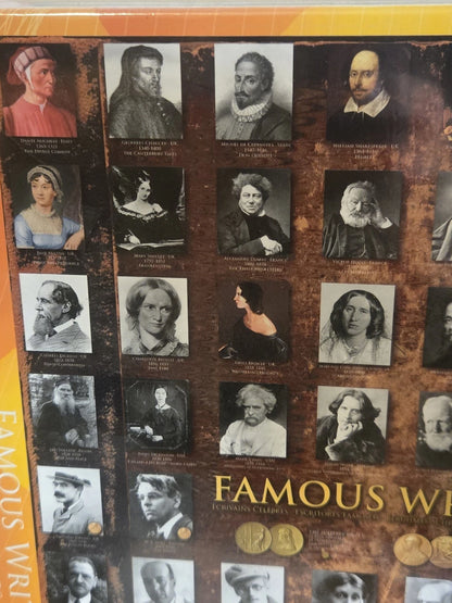 "FAMOUS WRITERS" EUROGRAPHICS 1000 PC PUZZLE FEATURING THE GREATEST AUTHORS  NEW