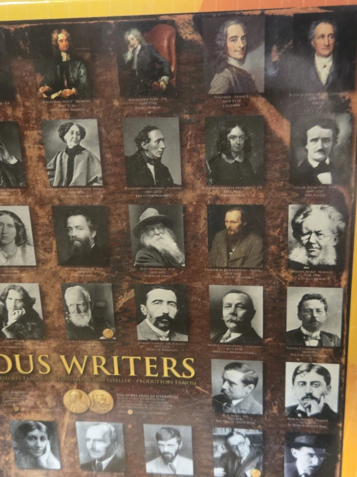 "FAMOUS WRITERS" EUROGRAPHICS 1000 PC PUZZLE FEATURING THE GREATEST AUTHORS  NEW