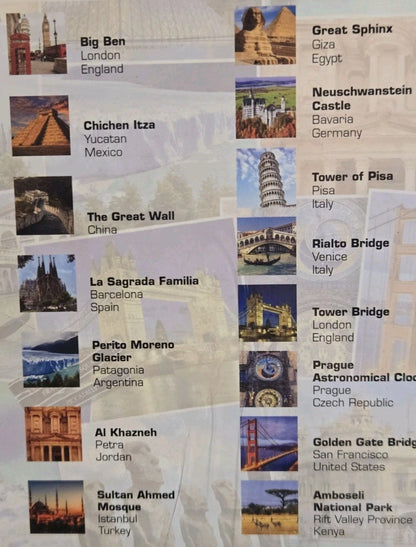 EUROGRAPHICS GLOBETROTTER BEAUTIFUL LANDMARKS OF THE WORLD 1000 PC PUZZLE USA