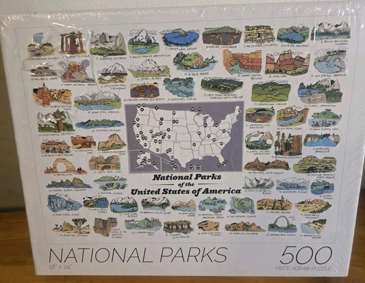 BRAINSTORM NATIONAL PARKS OF THE UNITED STATES OF AMERICA 500 PC JIGSAW PUZZLE