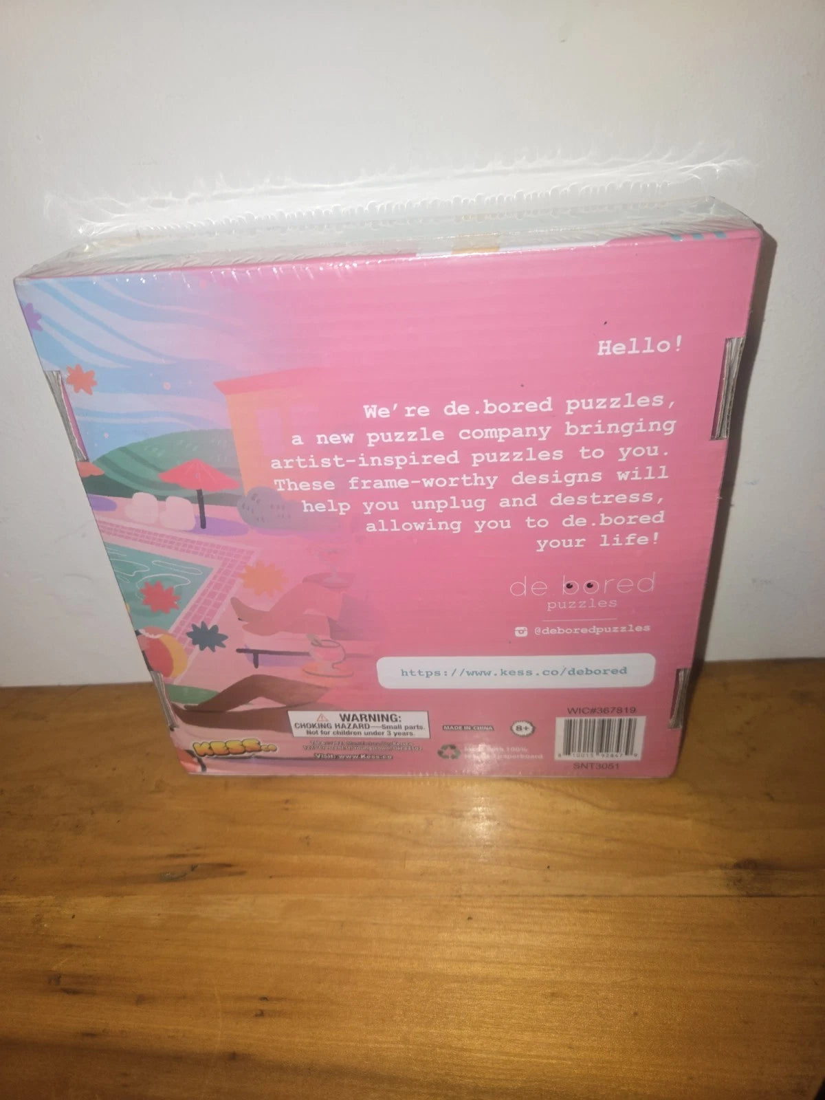 De Board 500 Pc Jig Saw Puzzle "Palm Springs" Poolside Vacation Picture New Seal