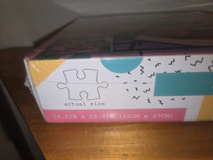 De Board 500 Pc Jig Saw Puzzle "Palm Springs" Poolside Vacation Picture New Seal