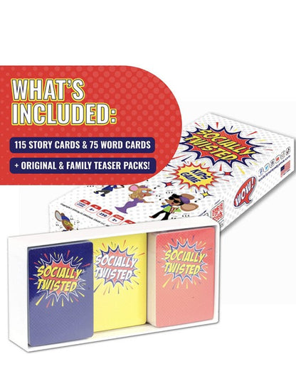 SOCIALLY TWISTED Kids Edu-Tainment Party Game Fun Card Game For Kids NEW/SEALED 2019