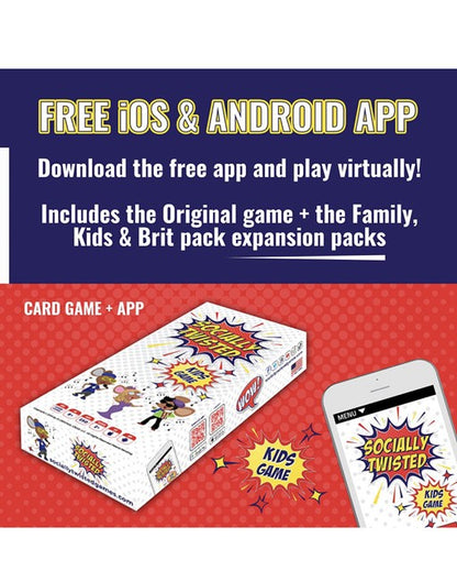 SOCIALLY TWISTED Kids Edu-Tainment Party Game Fun Card Game For Kids NEW/SEALED 2019