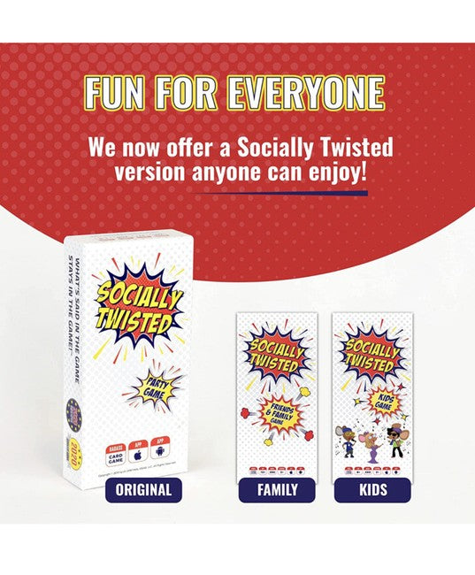 SOCIALLY TWISTED Kids Edu-Tainment Party Game Fun Card Game For Kids NEW/SEALED 2019