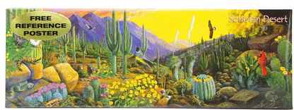 Sonoran Desert 12"x36" 500 pc Panoramic Puzzle w/ Free Reference Poster new sealed