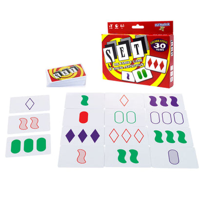 SET THE FAMILY GAME OF VISUAL PERCEPTION GROUP PLAY OR SOLITAIRE 30 YEARS PLAYMONSTER NEW